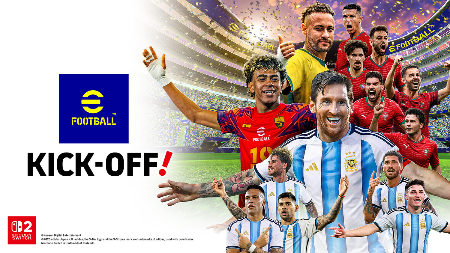 eFootball Kick-Off! prueba suerte en Switch 2 con una fórmul