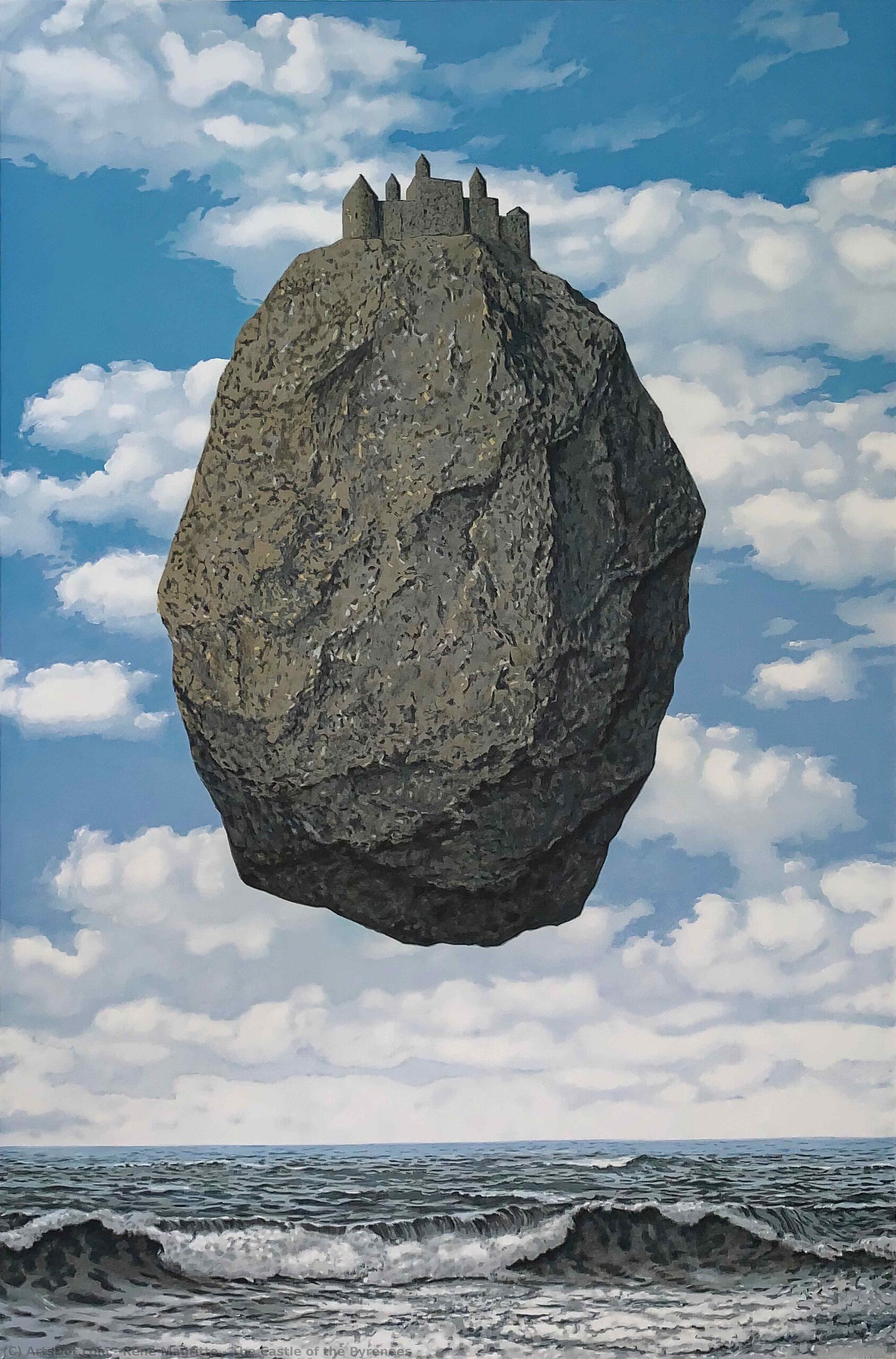 Un niño perfora una obra maestra de Magritte con una piña