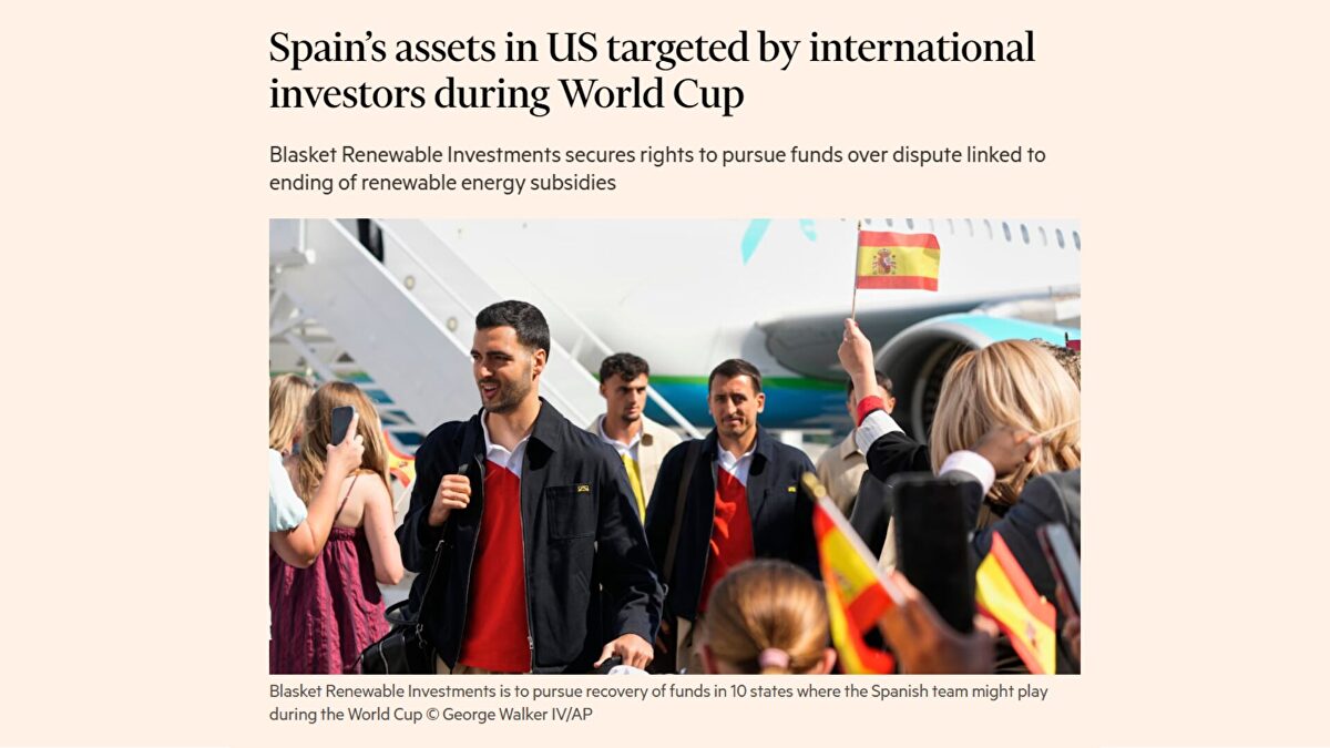 El bochorno de los impagos renovables salta a las páginas del Financial Times