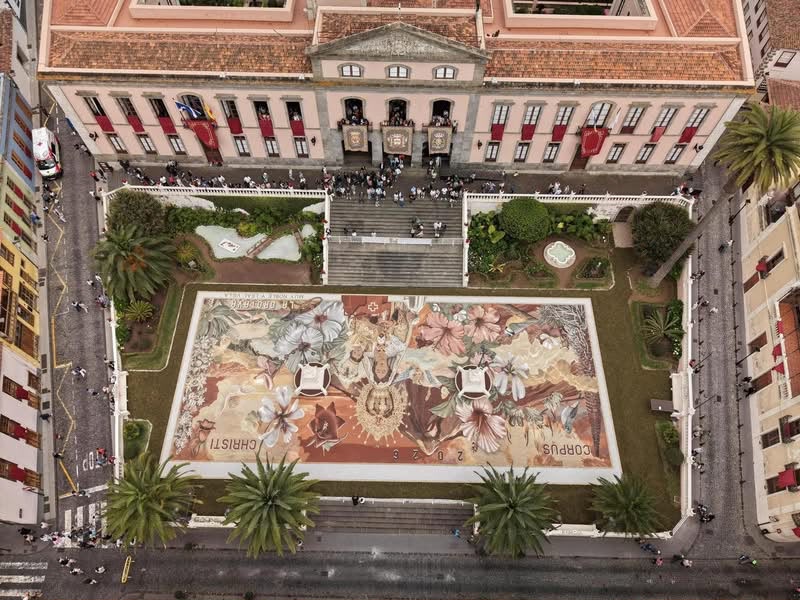 Miles de personas contemplan hoy el impresionante tapiz del 