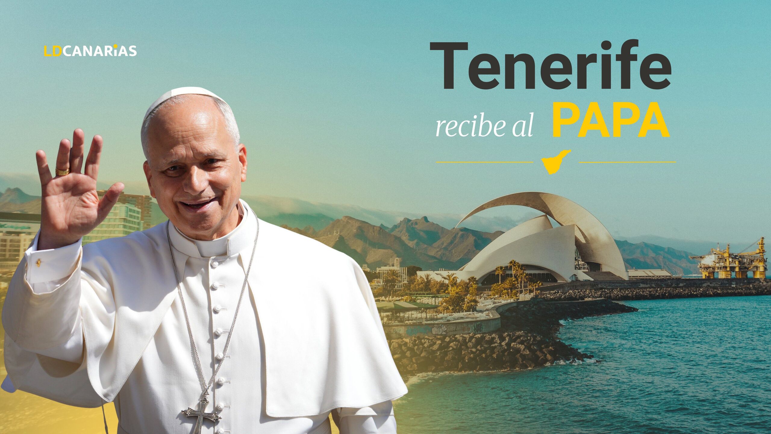 El Papa León XIV cierra en Tenerife su visita a España con u