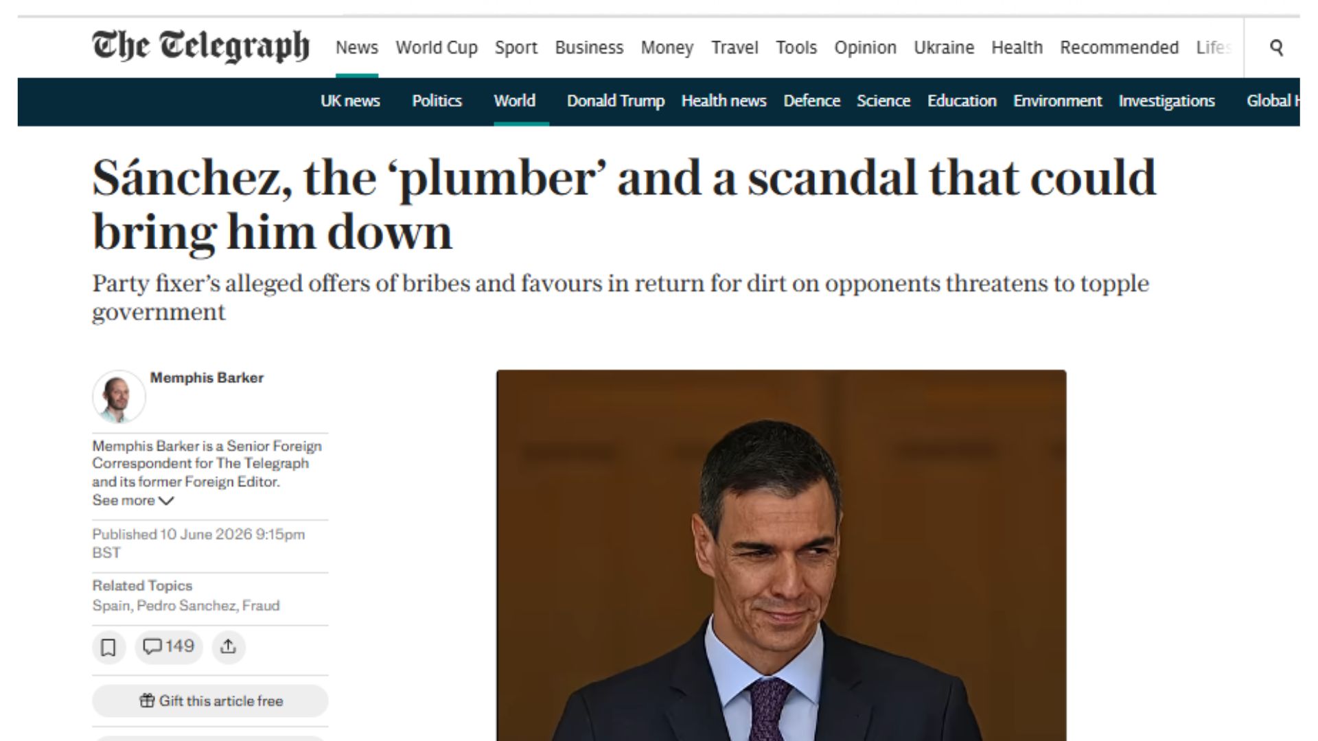 Wife, brother, political mentor, the plumber… 'The Telegraph