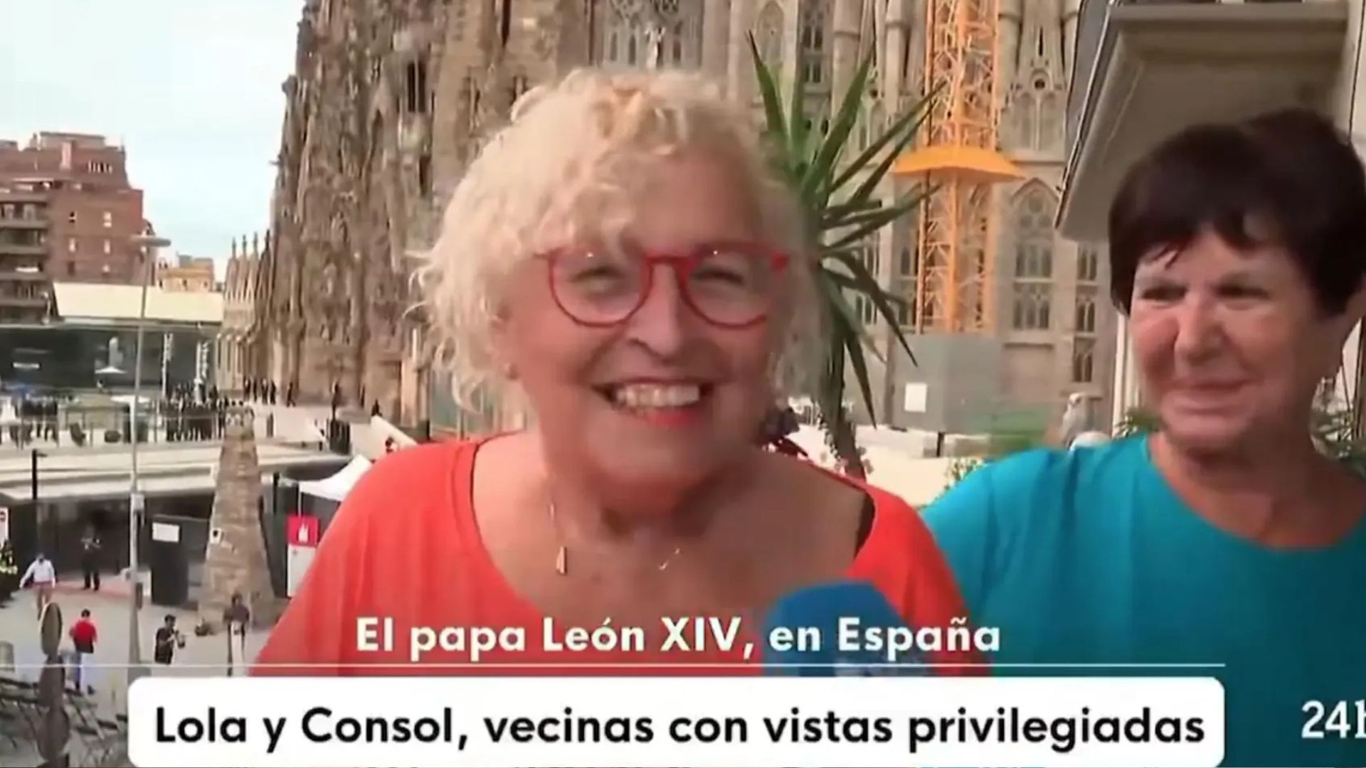 Una vecina de Barcelona se hace viral durante la visita del 