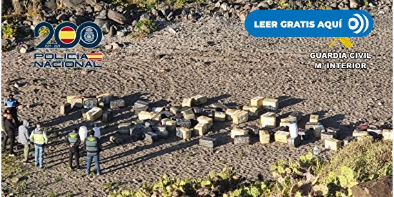 Desarticulada una red criminal que introducía hachís en Canarias: más de 7.500 kilos intervenidos y 25 detenidos