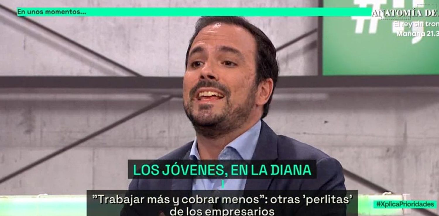 Alberto Garzón culpa a los empresarios del absentismo récord por las "condiciones laborales"