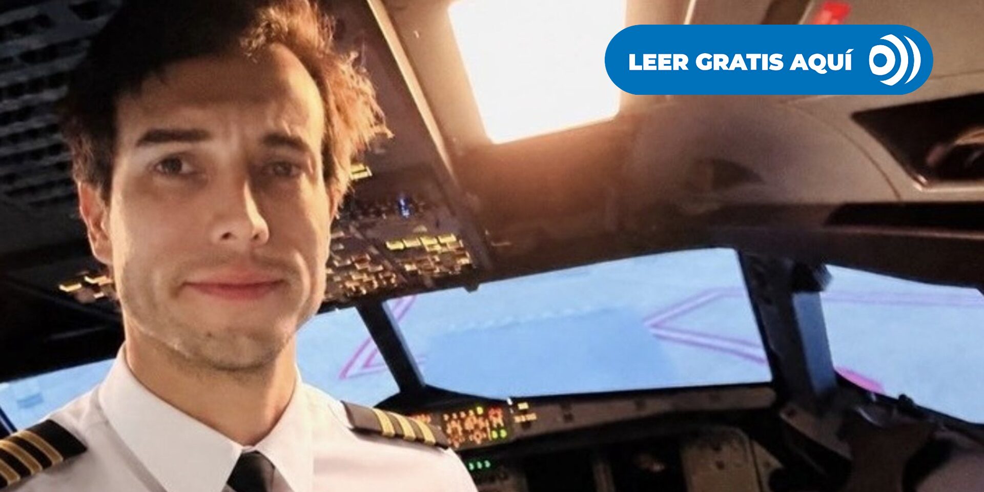 Un instructor de vuelo cede los mandos a su alumna y se lanza de la avioneta