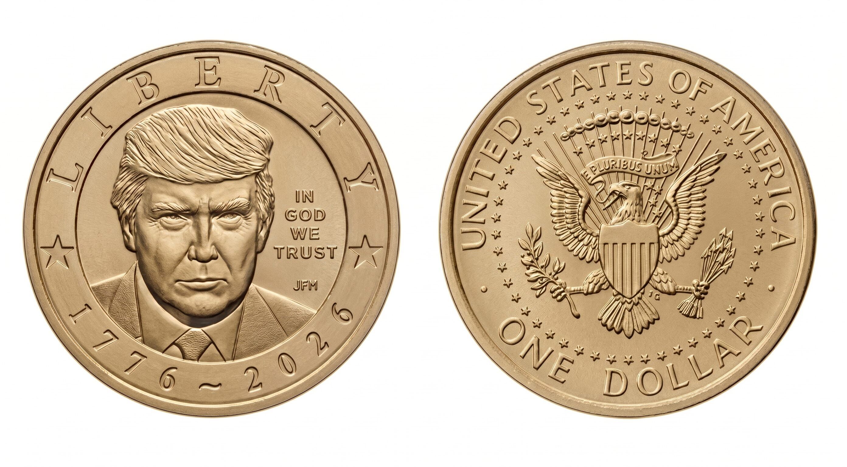 Estados Unidos acuñará un dólar con la imagen de Trump