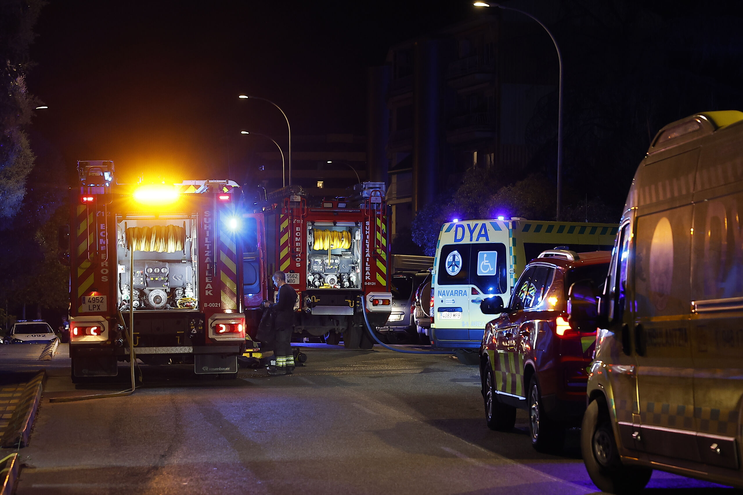 Una fallecida y 18 heridos en el incendio de una clínica psiquiátrica en Pamplona
