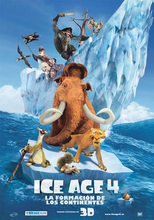 Póster Ice Age 4: la formaci&oacute;n de los continentes