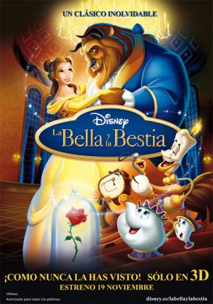 Póster La bella y la bestia 3D