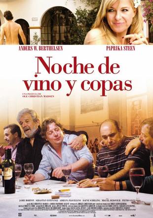 Póster Noche de vino y copas