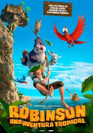 Póster Robinson, una aventura tropical